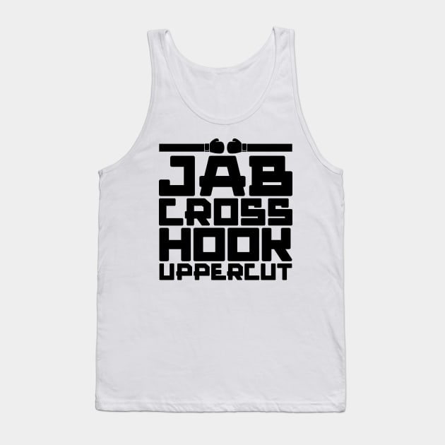 Jab Cross Hook Uppercut Tank Top by colorsplash